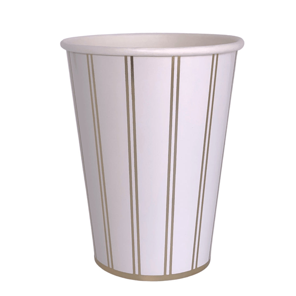 Gold Signature Stripe Cups