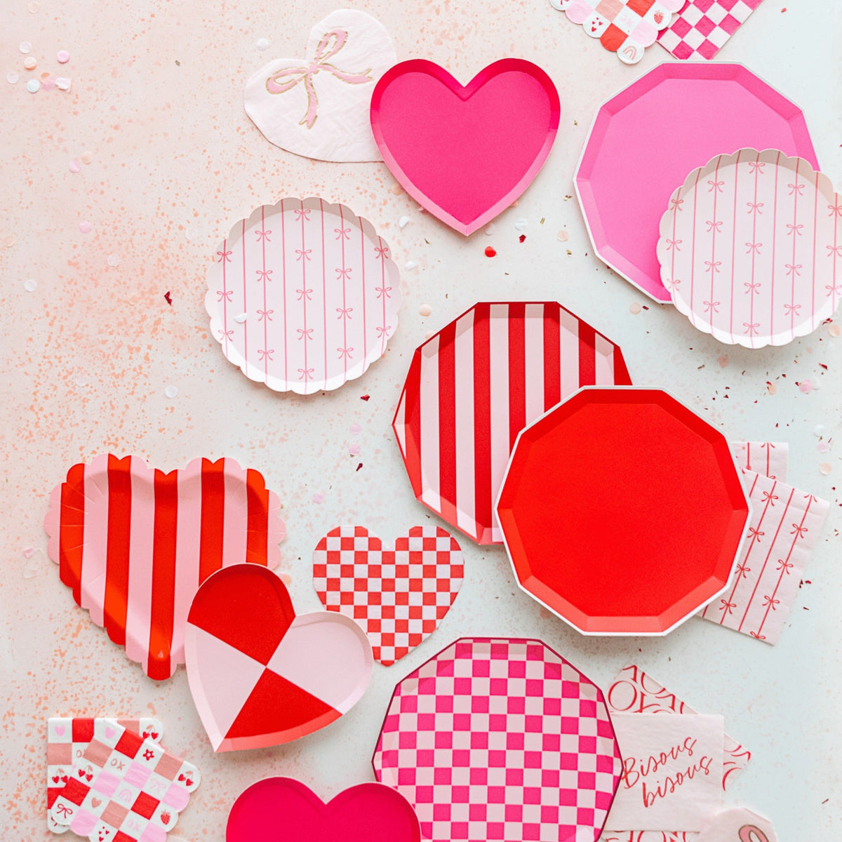 Pink & Red Signature Cabana Stripe Plates