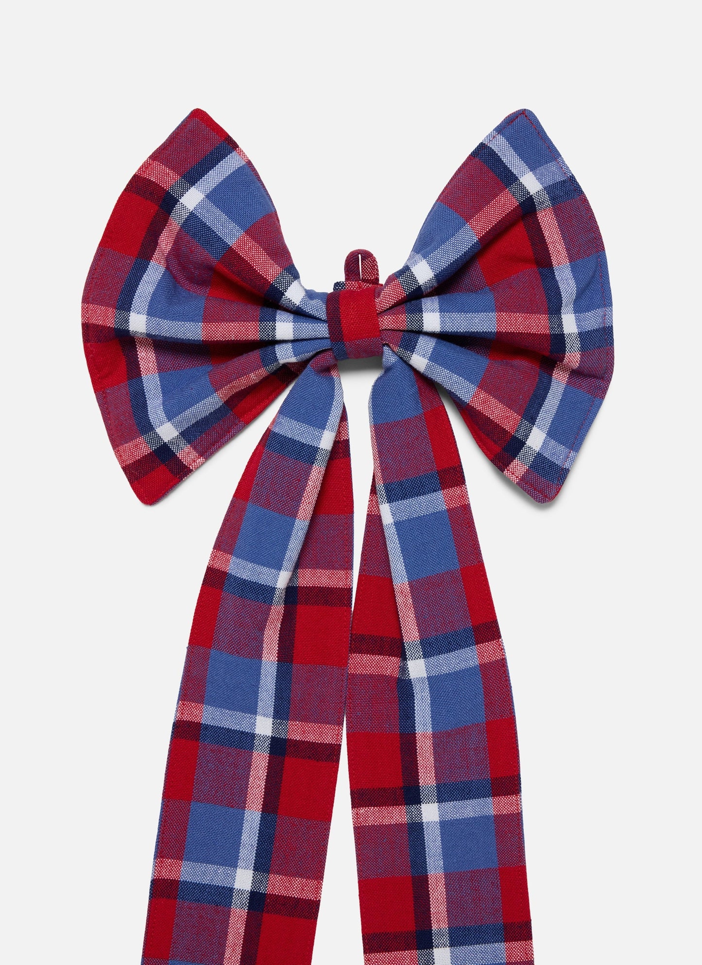 Betty Plaid Red Fabric Bow