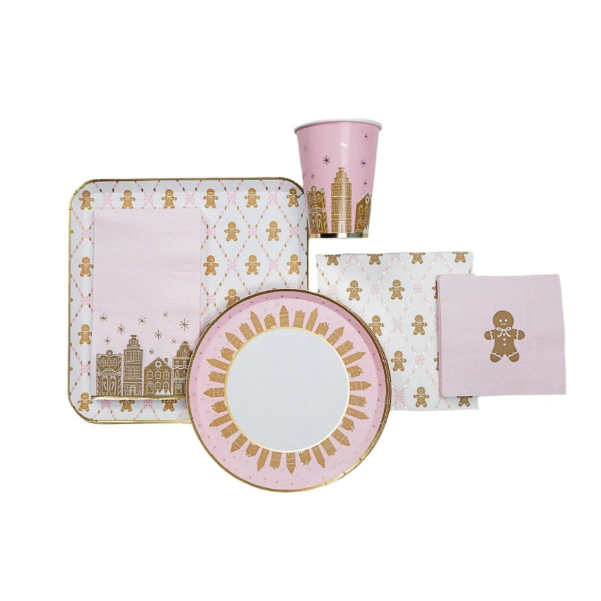 Pink Gingerbread Guest Towels