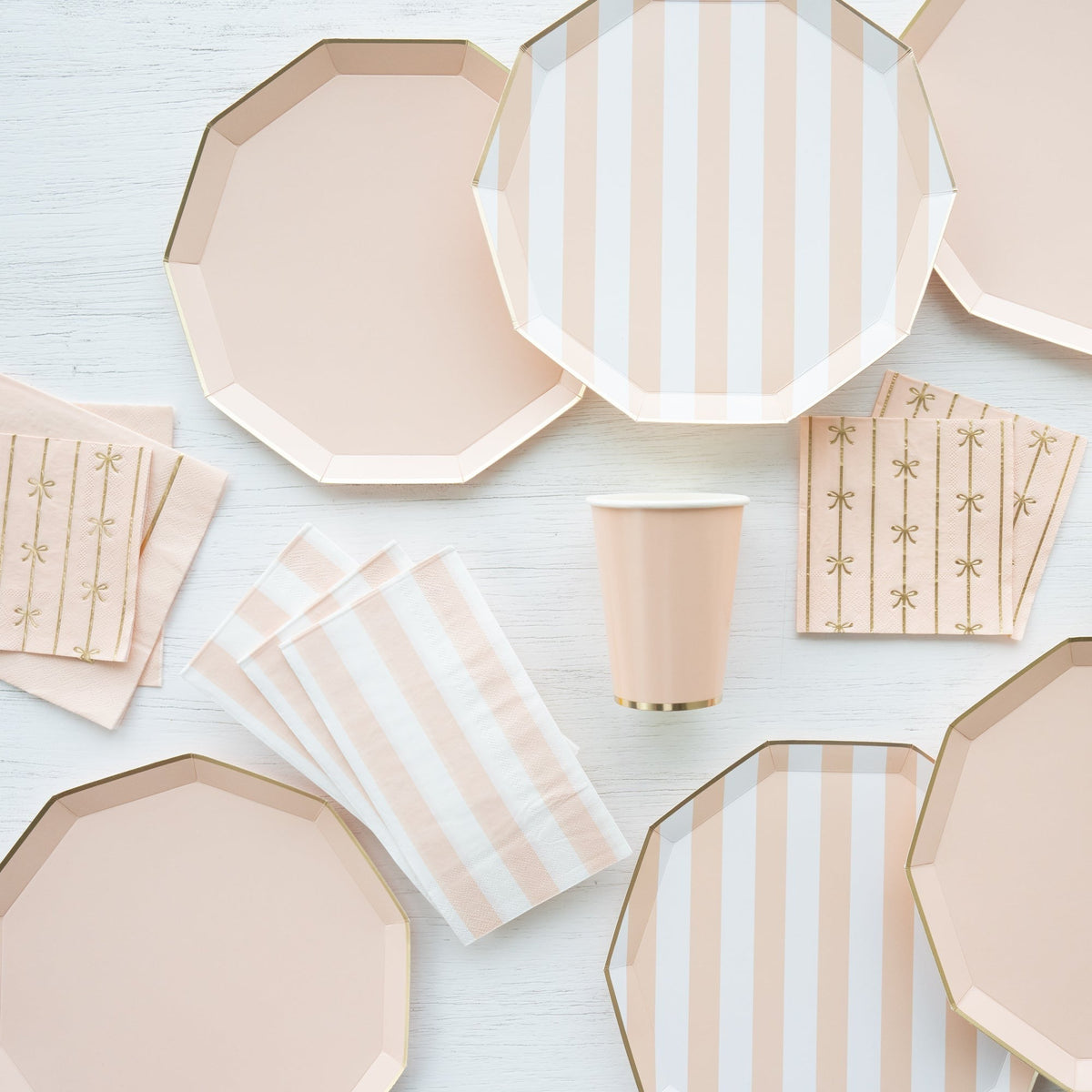 Sweet Peach Signature Bow Small Napkins