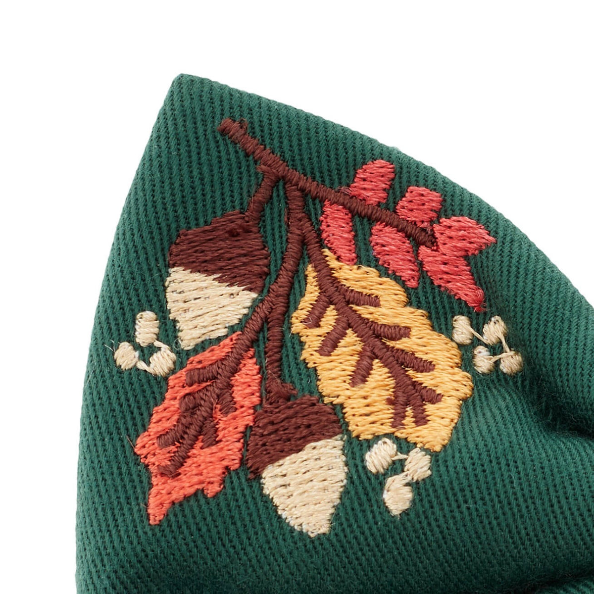 Fall Foliage Embroidered Dog Bow Tie