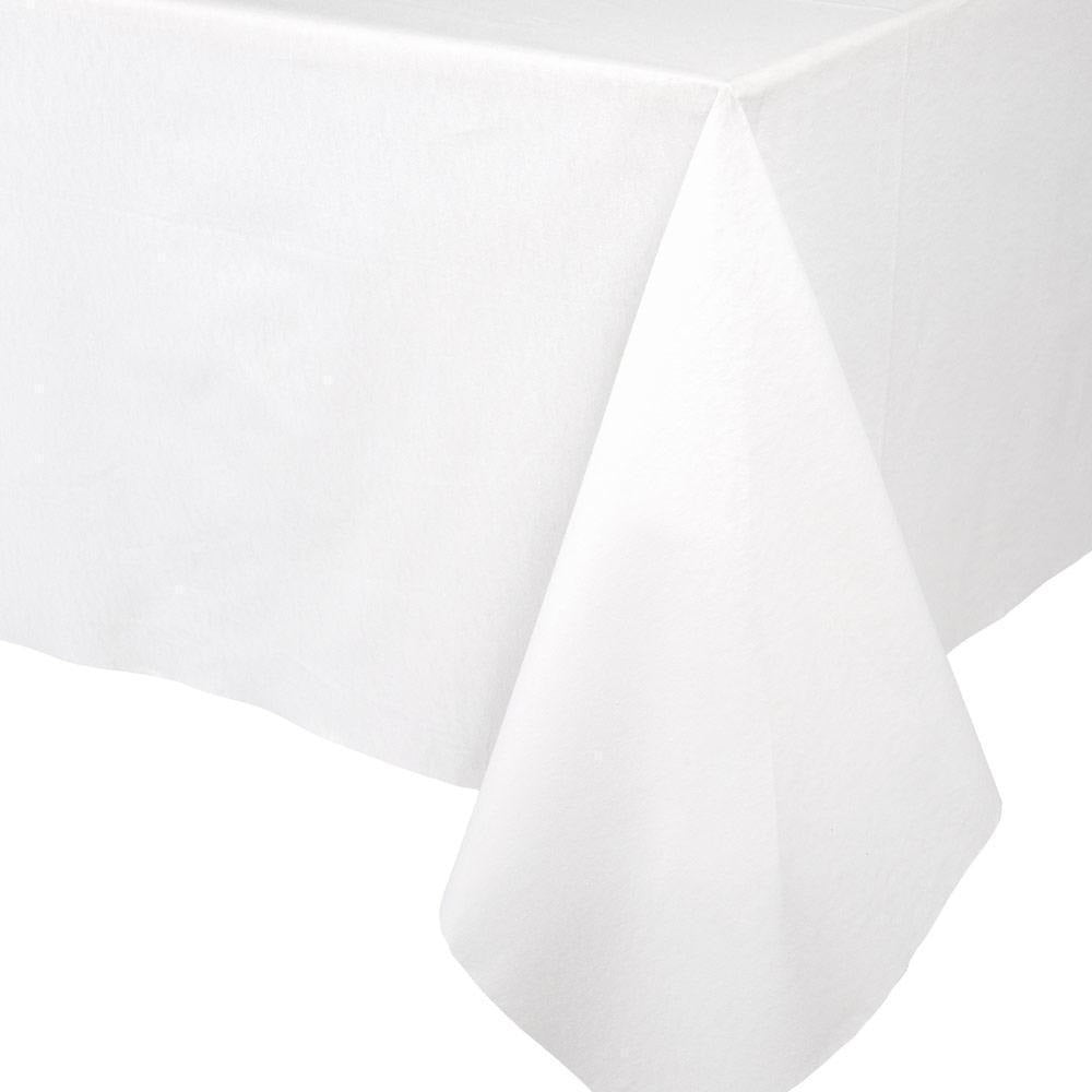 White Paper Linen Like Table Cover