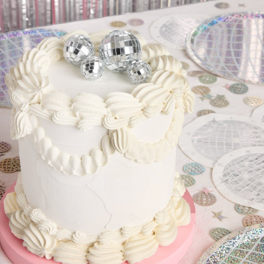 Disco Ball Cake Topper Set