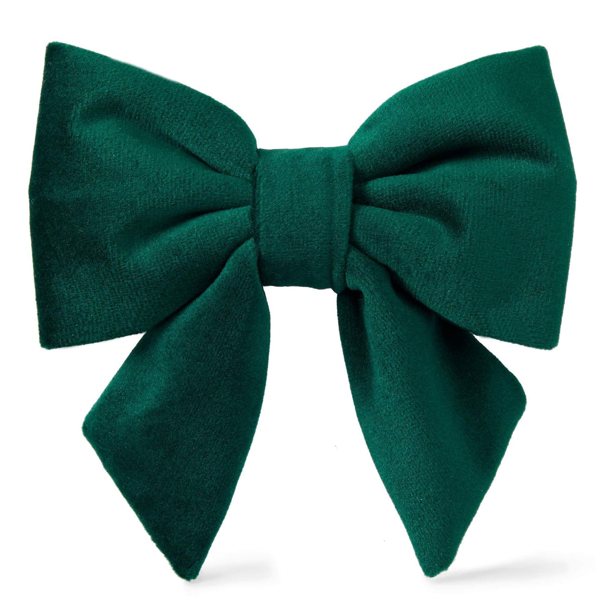 Forest Green Velvet Lady Dog Bow