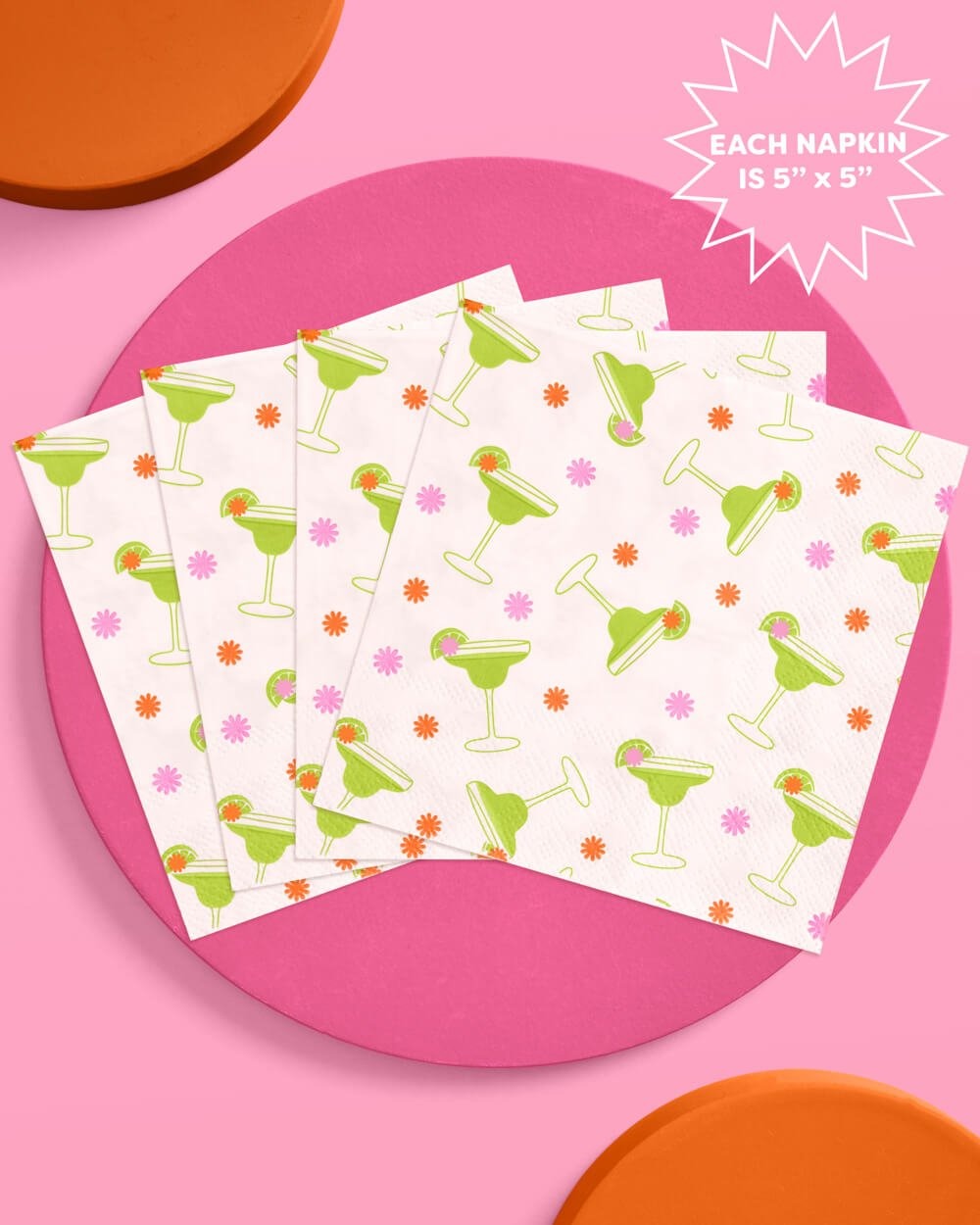 Margarita Print Cocktail Napkins