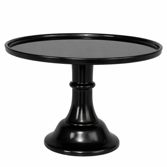 Large Black Noir Pedestal Melamine Cake Stand