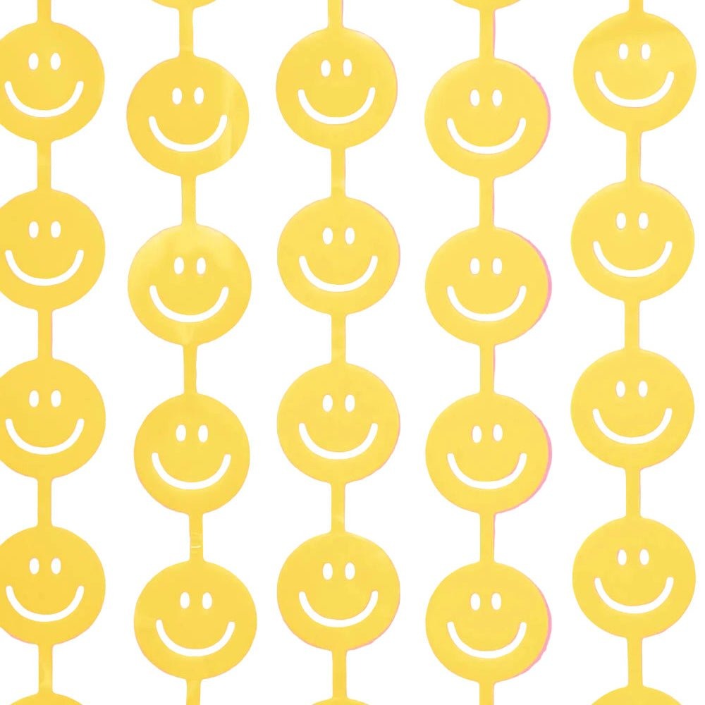 Yellow Smiley Face Curtain Backdrop