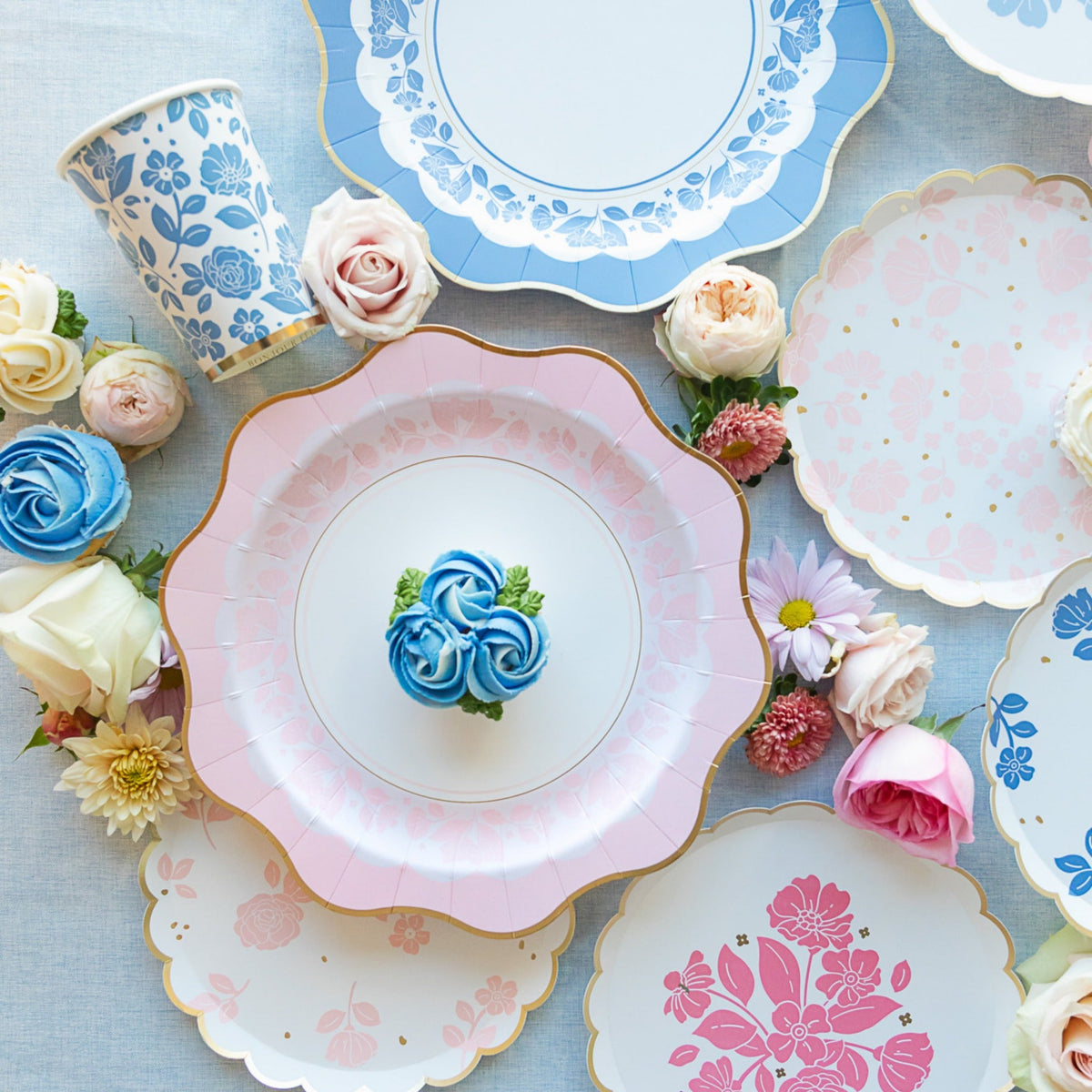 Petal Pink Elegant Floral Dinner Plates